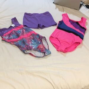Freestyle size 10/12 girls leotards and shorts